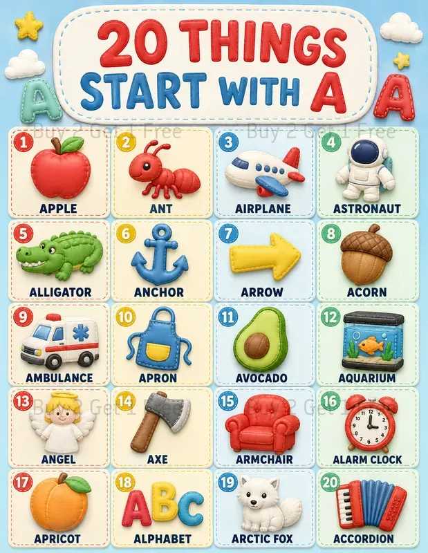 Printable Abc Vocabulary Posters