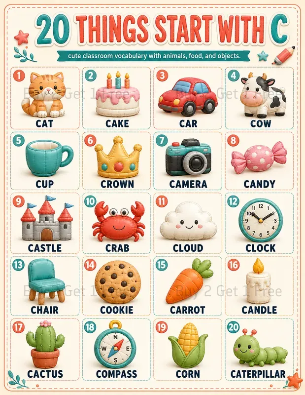Printable Abc Vocabulary Posters