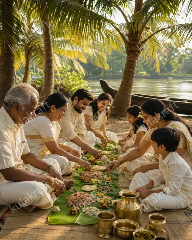 Onam Feasts Beneath Palm Trees