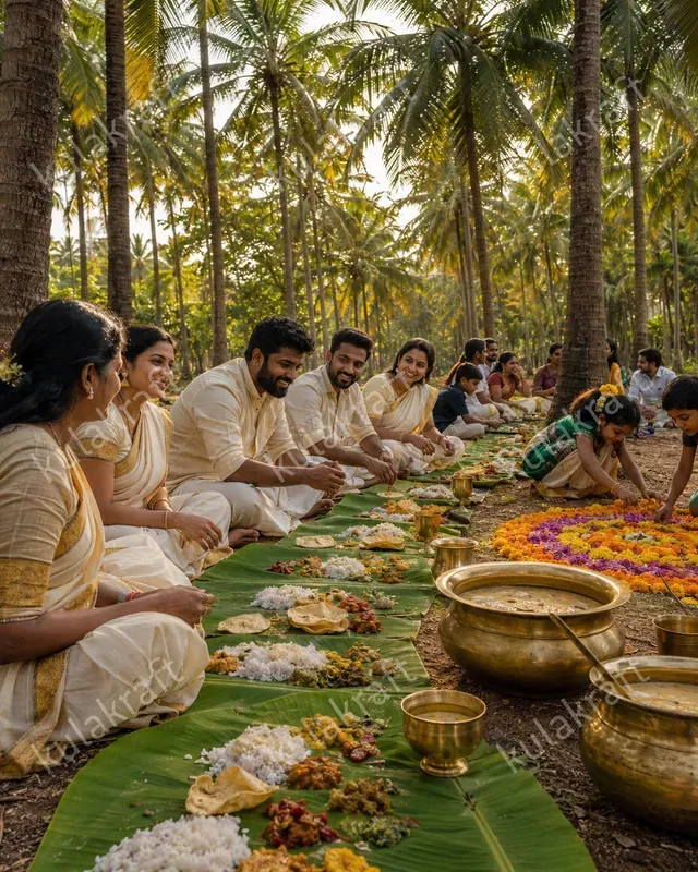 Onam Feasts Beneath Palm Trees