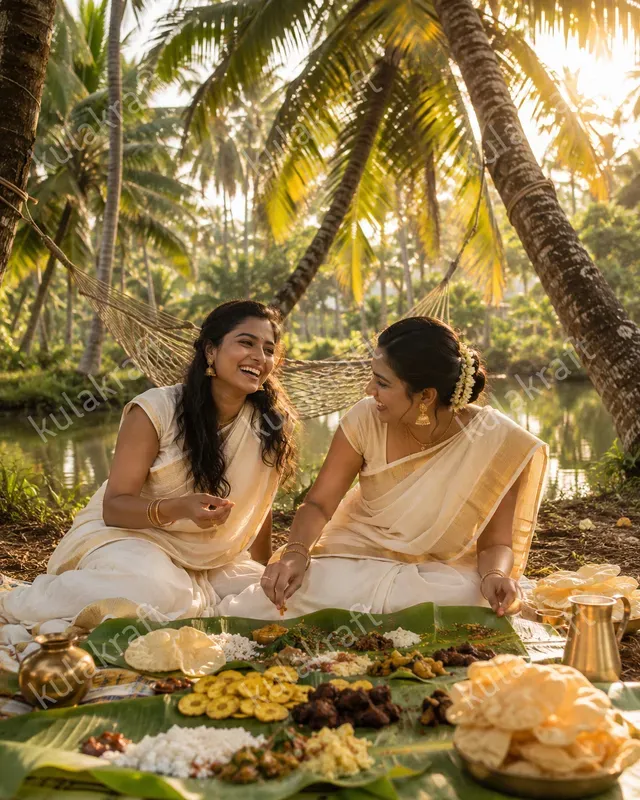 Onam Feasts Beneath Palm Trees