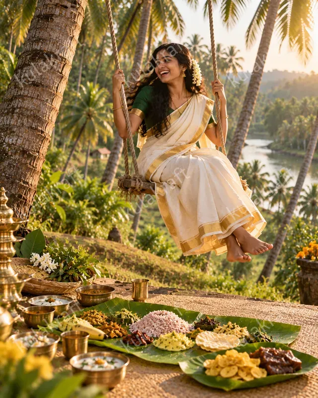 Onam Feasts Beneath Palm Trees