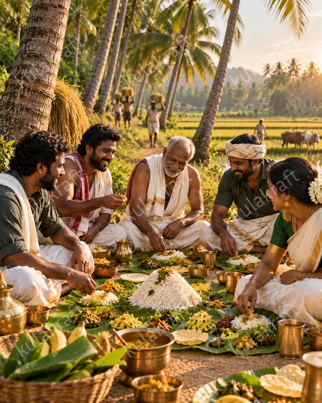 Onam Feasts Beneath Palm Trees
