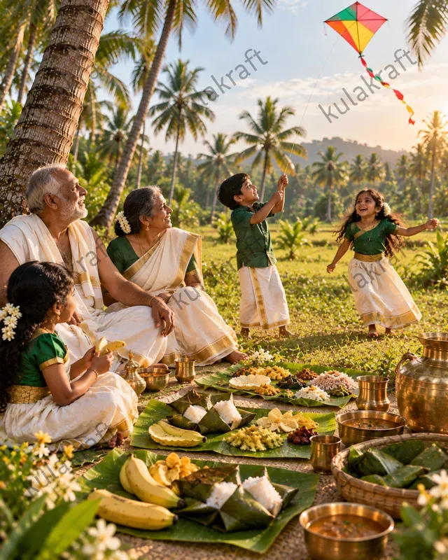 Onam Feasts Beneath Palm Trees