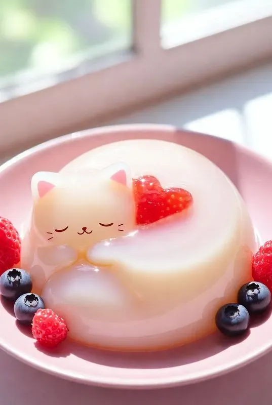 Cute Jiggly Jelly Cat Desserts