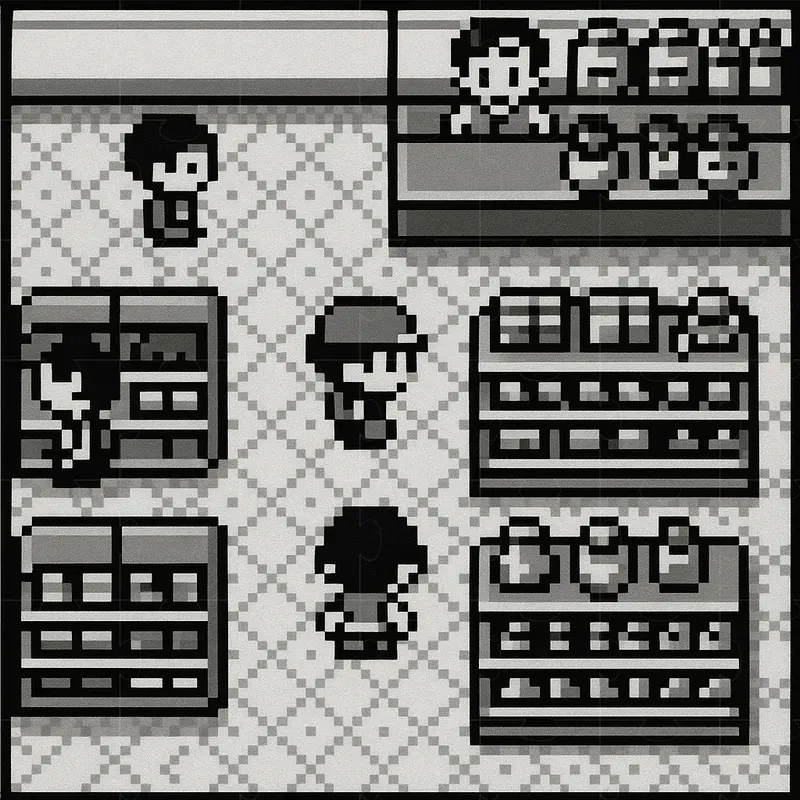 Topdown Pixel Art Gameboy Pokemon