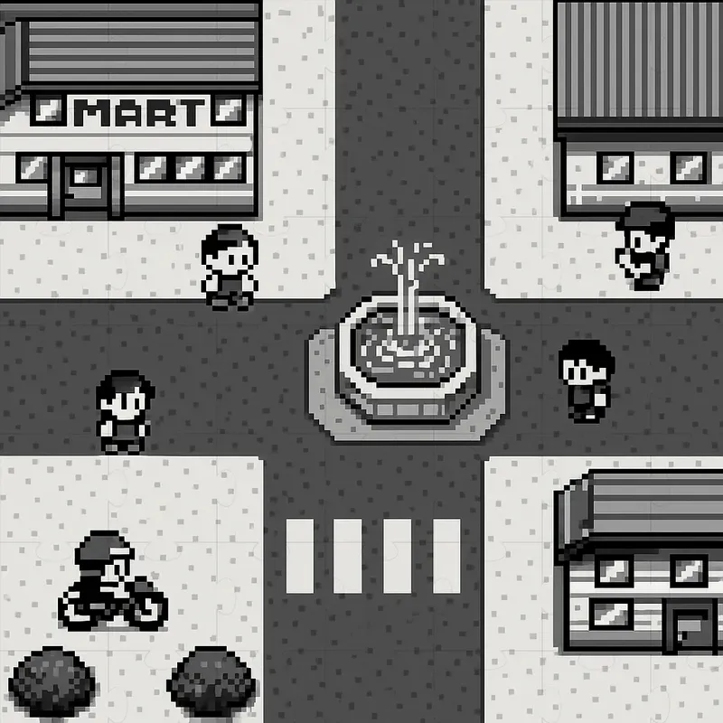 Topdown Pixel Art Gameboy Pokemon