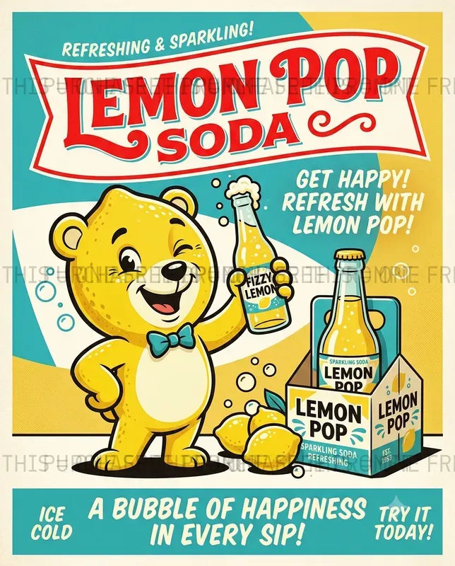 Retro Product Mascot Ads