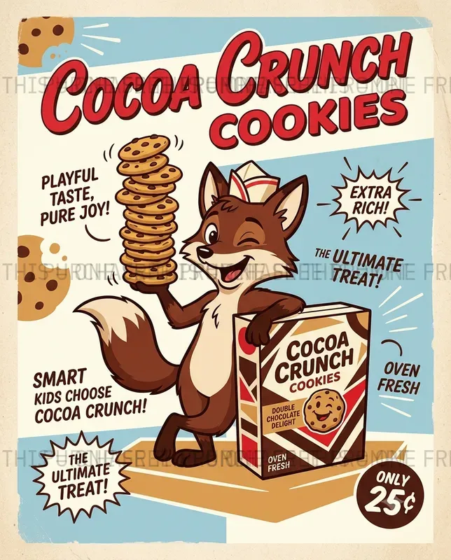 Retro Product Mascot Ads