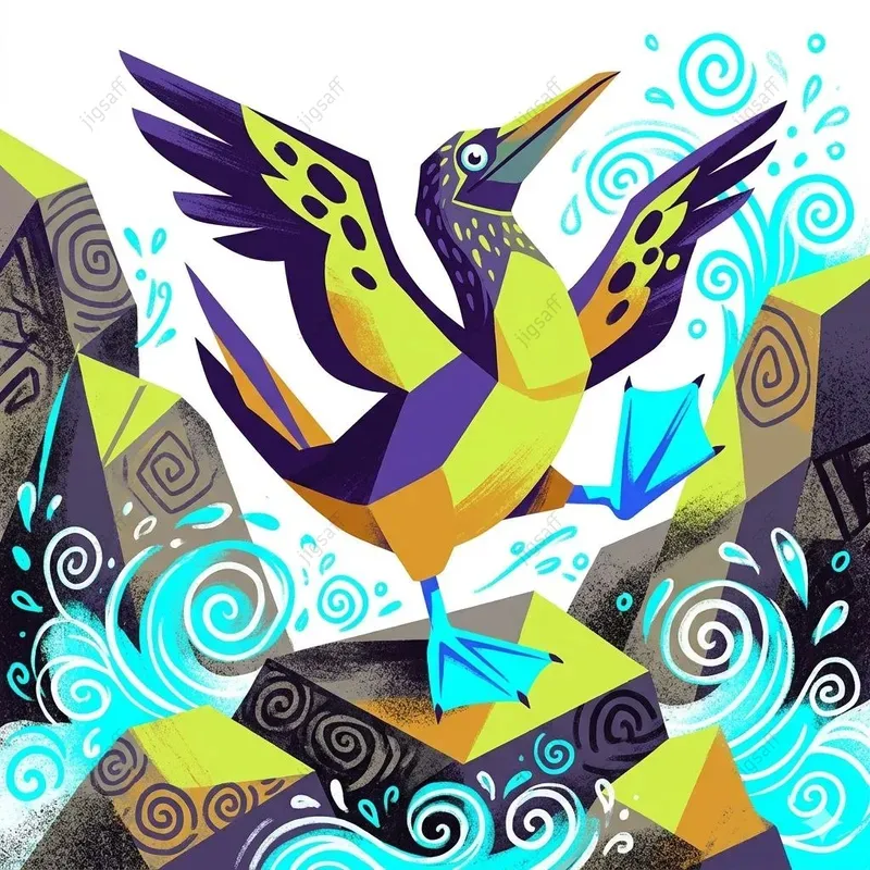 Quirky Stylized Wildlife Animal Art