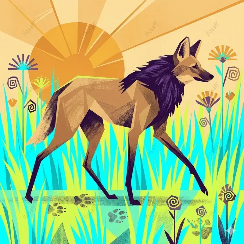 Quirky Stylized Wildlife Animal Art