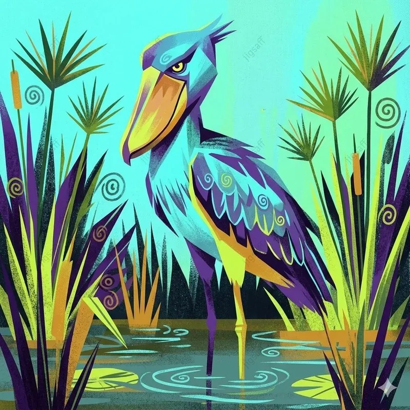 Quirky Stylized Wildlife Animal Art