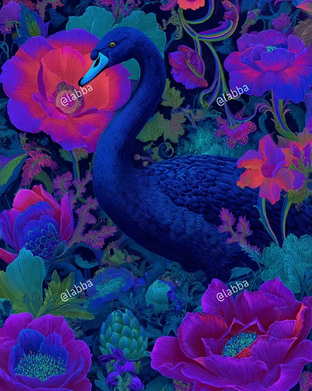 Surreal Neon Floral Patterns