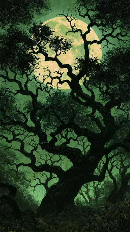 Halloween Oil Painting Phone Wallpapers