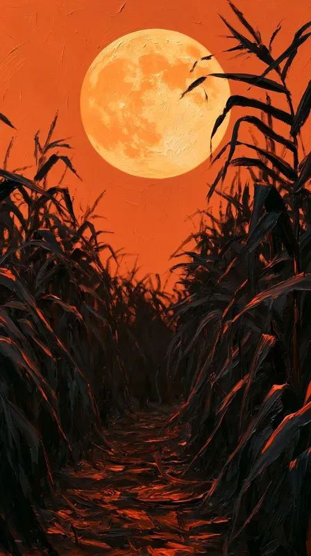 Halloween Oil Painting Phone Wallpapers
