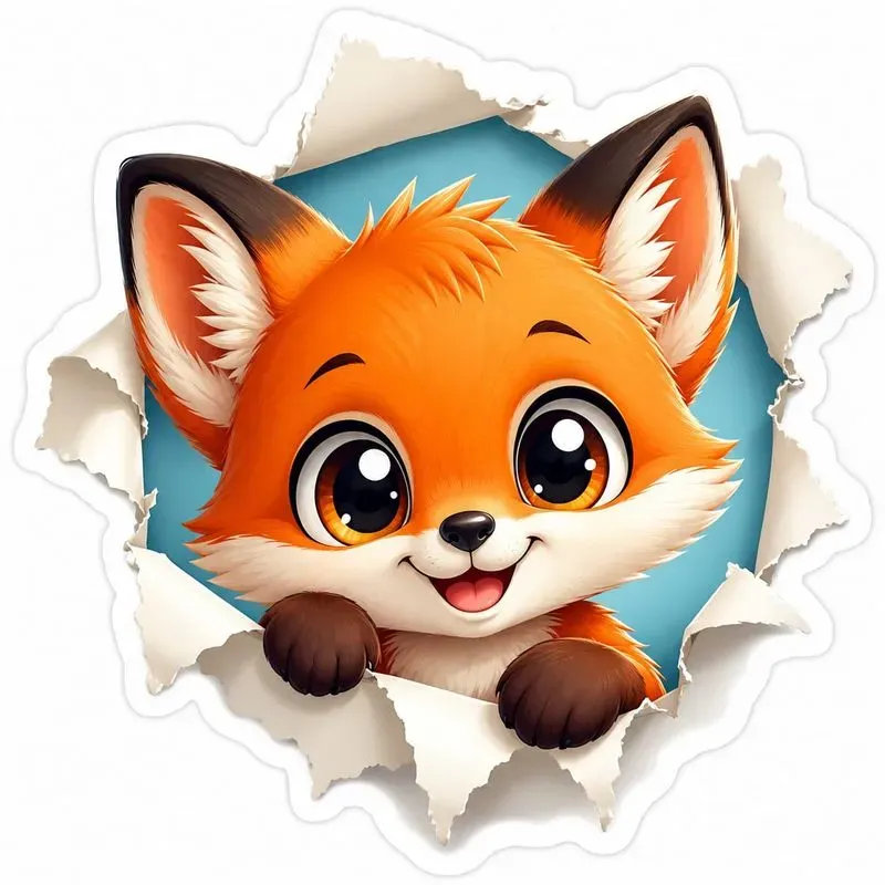 Peek Through Sticker Animals