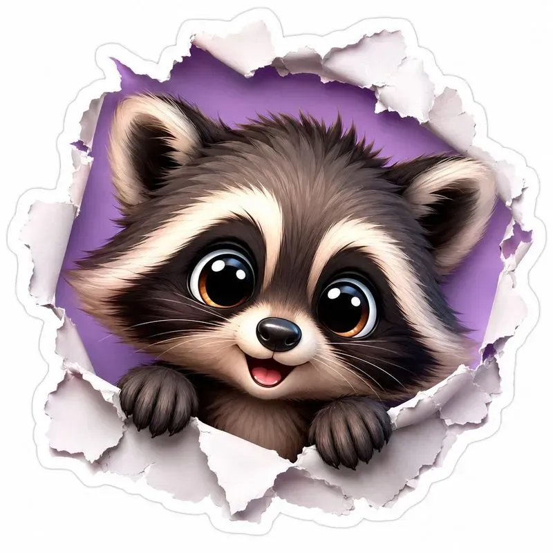 Peek Through Sticker Animals