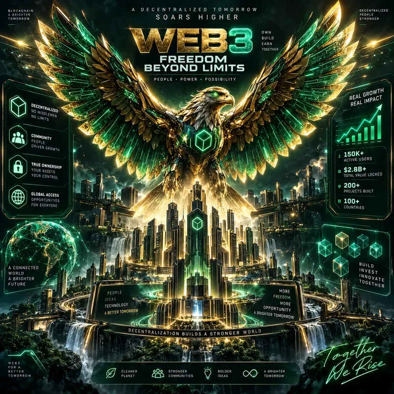 Epic Futuristic Web3 Infographic Posters