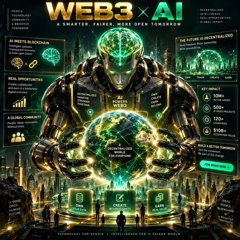 Epic Futuristic Web3 Infographic Posters