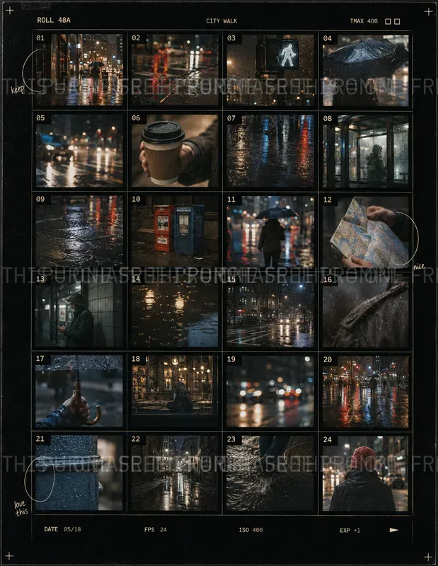 Retro Film Proof Sheets
