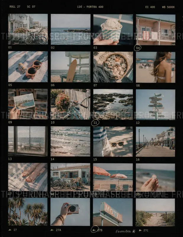 Retro Film Proof Sheets