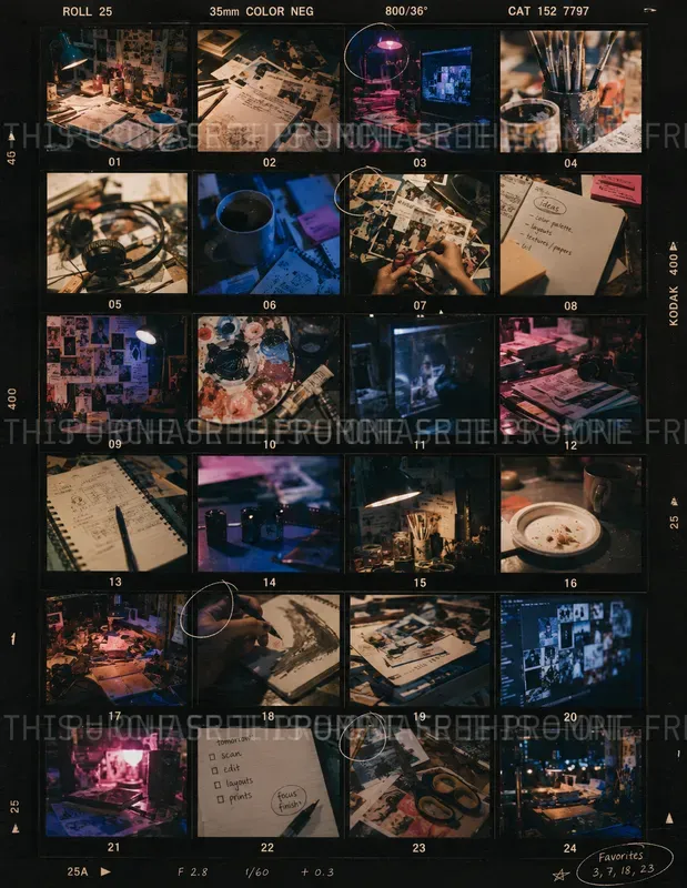 Retro Film Proof Sheets