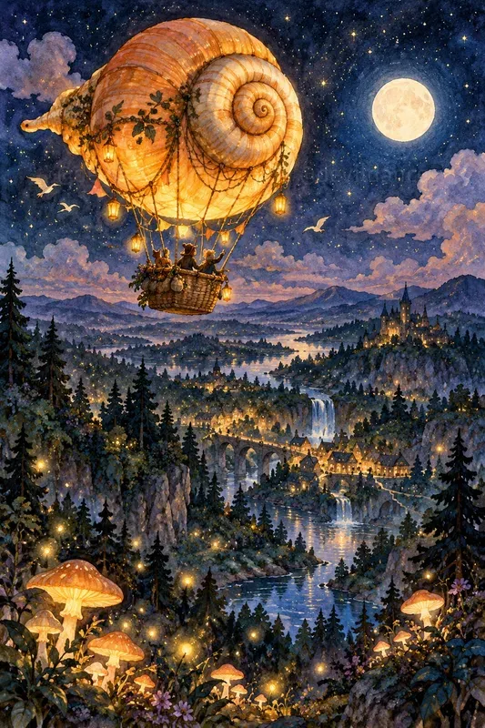 Storybook Sky Voyage Nursery Prints