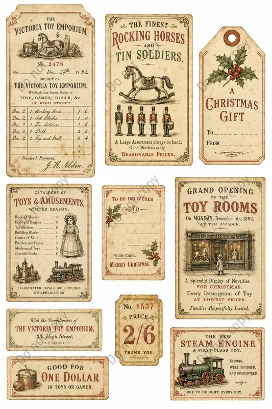 Vintage Christmas Ephemera Sheets