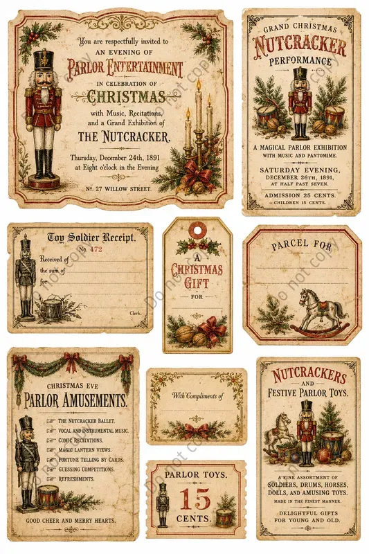 Vintage Christmas Ephemera Sheets