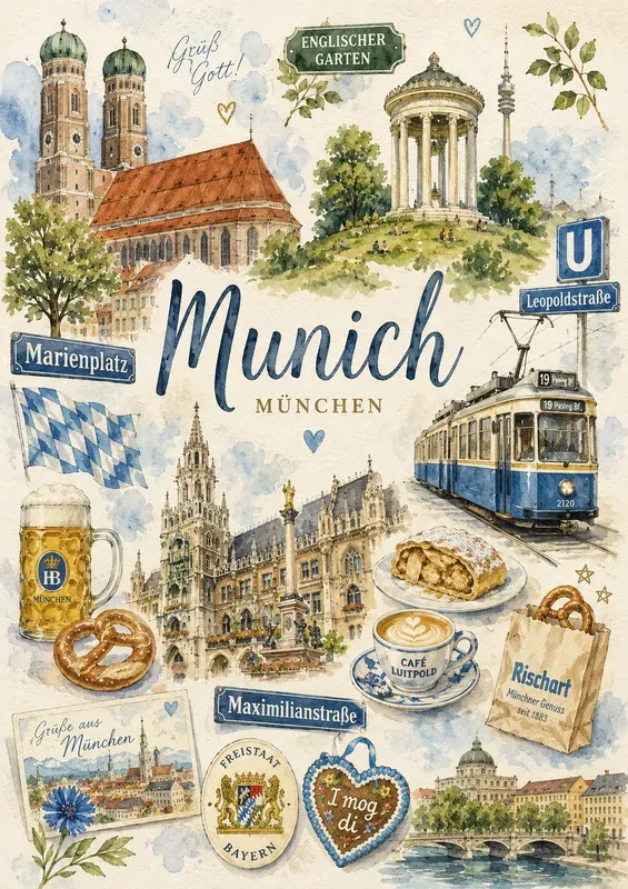 Watercolor City Travel Posters