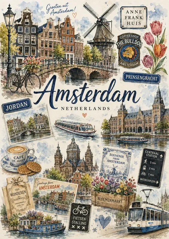 Watercolor City Travel Posters