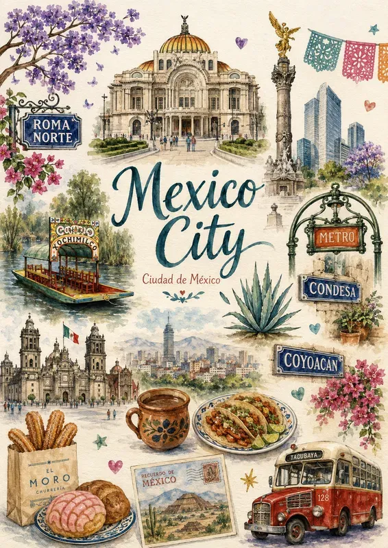 Watercolor City Travel Posters