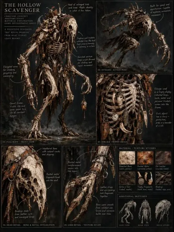 Haunted Cryptid Concept Sheets