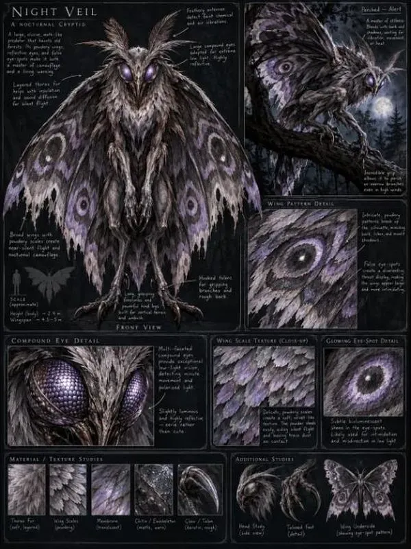 Haunted Cryptid Concept Sheets