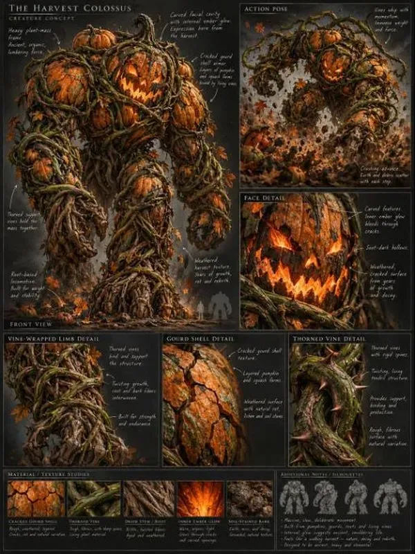 Haunted Cryptid Concept Sheets