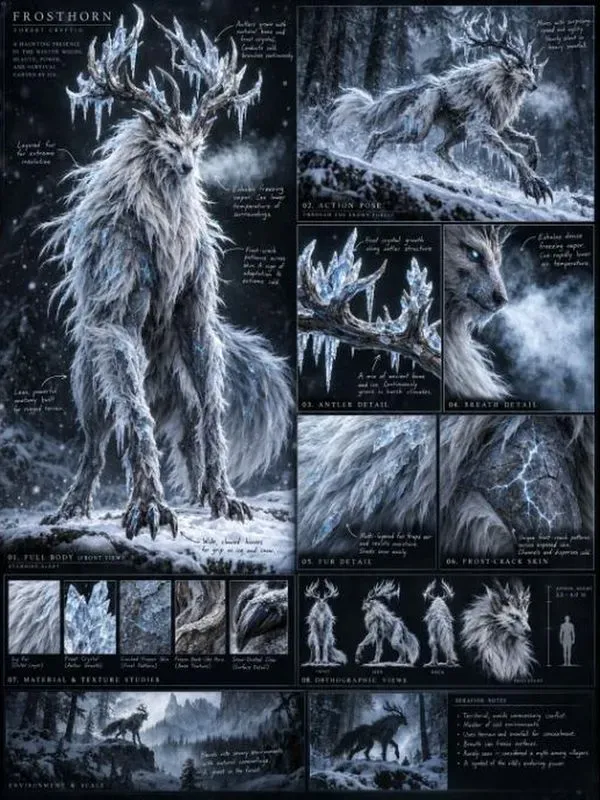 Haunted Cryptid Concept Sheets