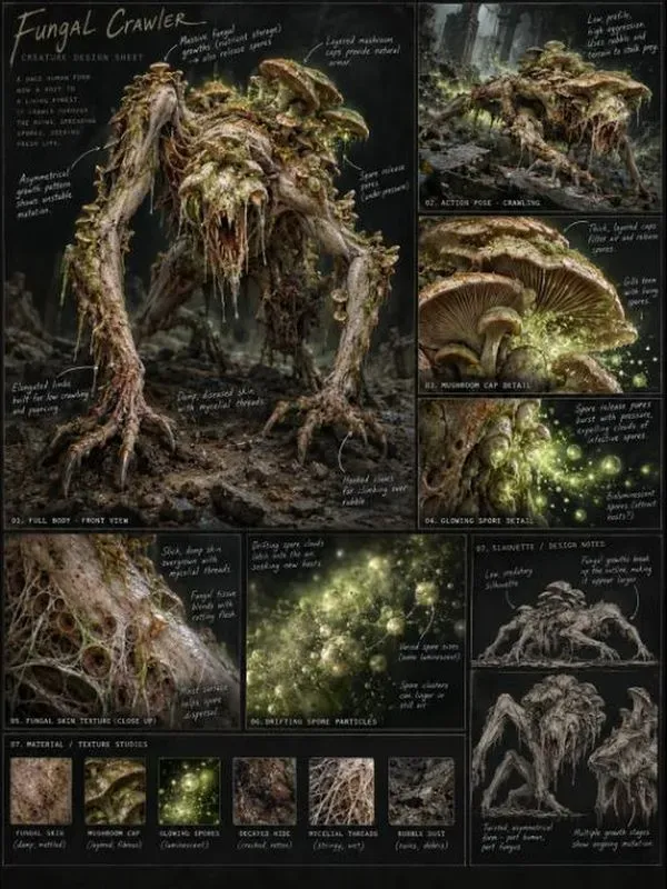 Haunted Cryptid Concept Sheets