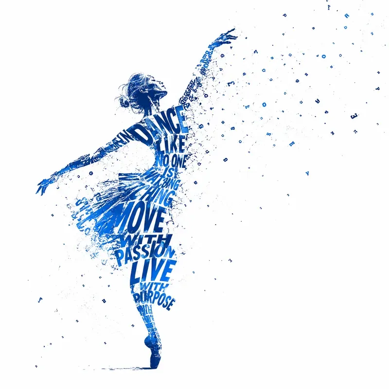Typography Dissolve Silhouettes