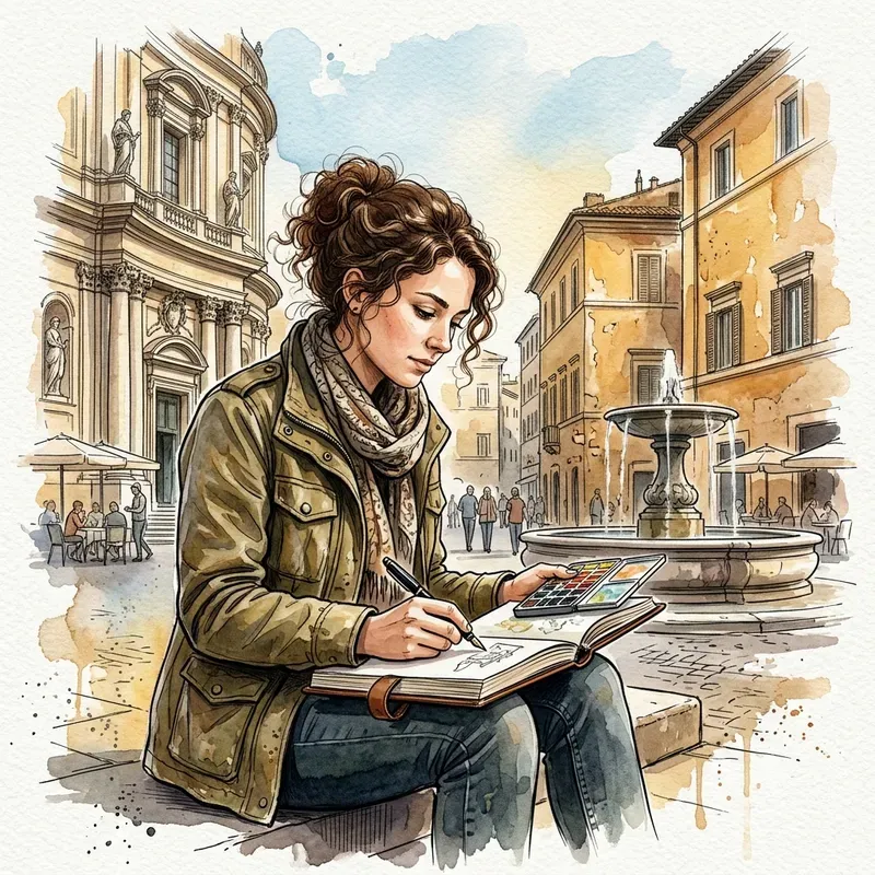 Vibrant Watercolor Travel Blogger Avatars