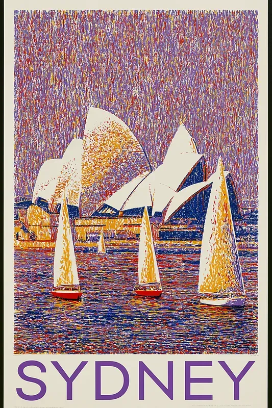 Retro Screen Print Travel Posters