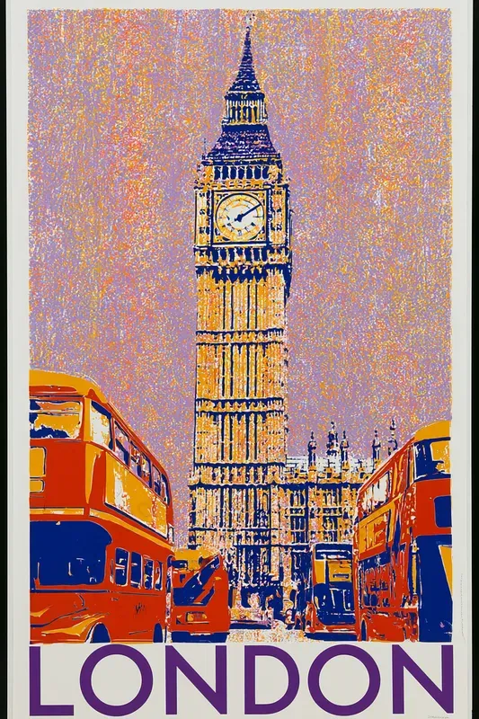 Retro Screen Print Travel Posters