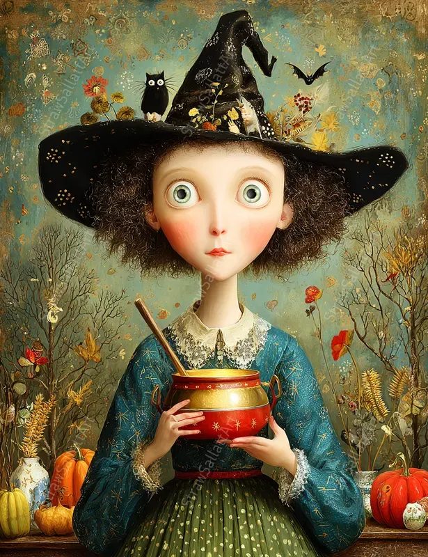Enchanting Halloween Characters Ephemera