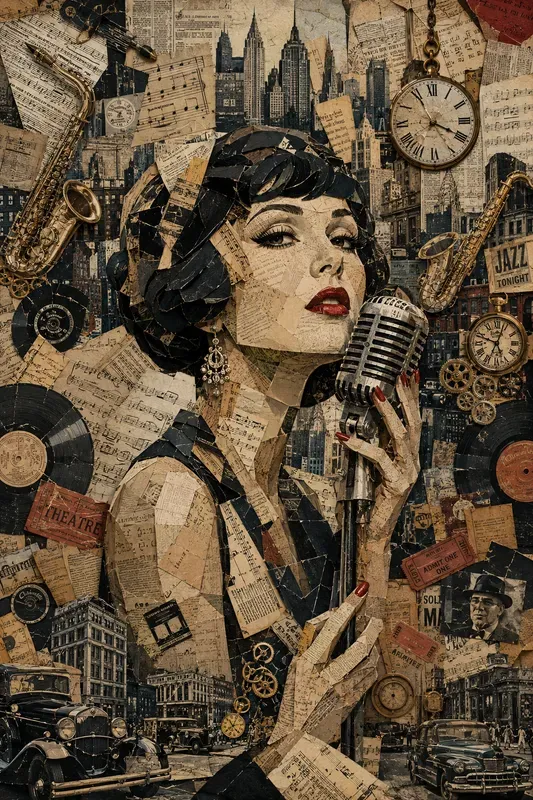 Surreal Newspaper Time Collages