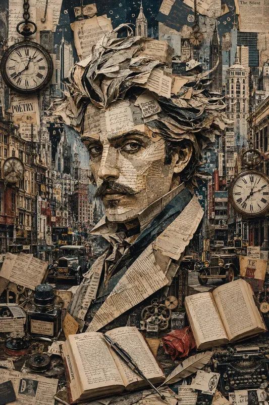 Surreal Newspaper Time Collages
