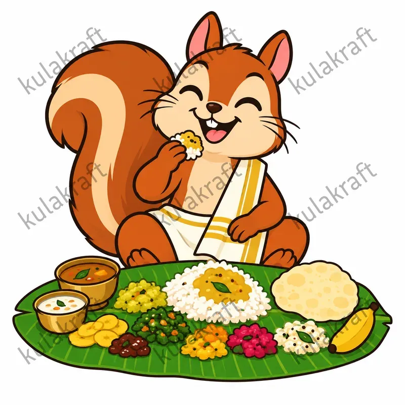 Onam Feast Forest Animals Cliparts