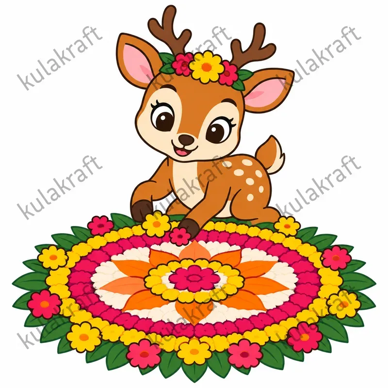 Onam Feast Forest Animals Cliparts