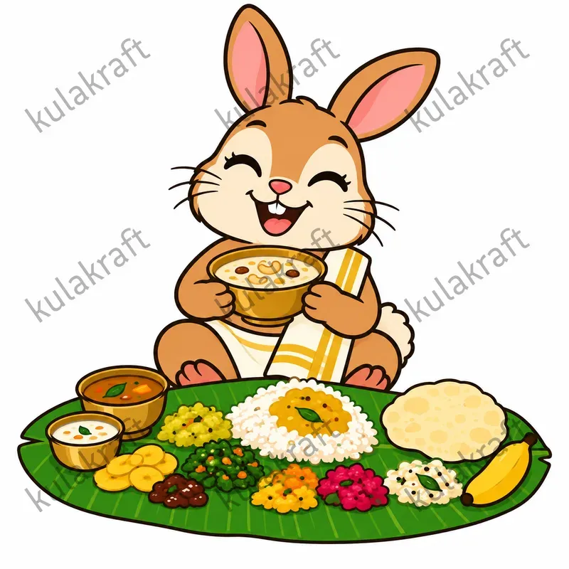 Onam Feast Forest Animals Cliparts