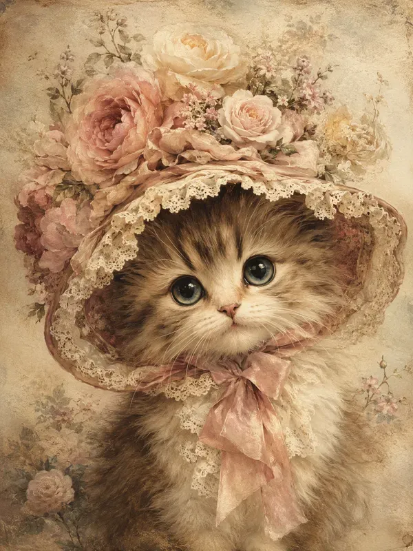 Vintage Whimsical Floral Animals