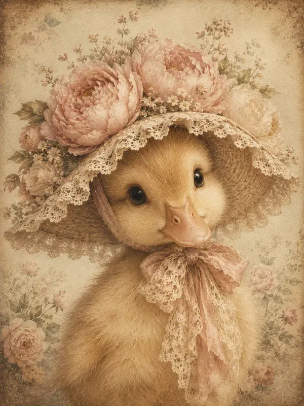 Vintage Whimsical Floral Animals