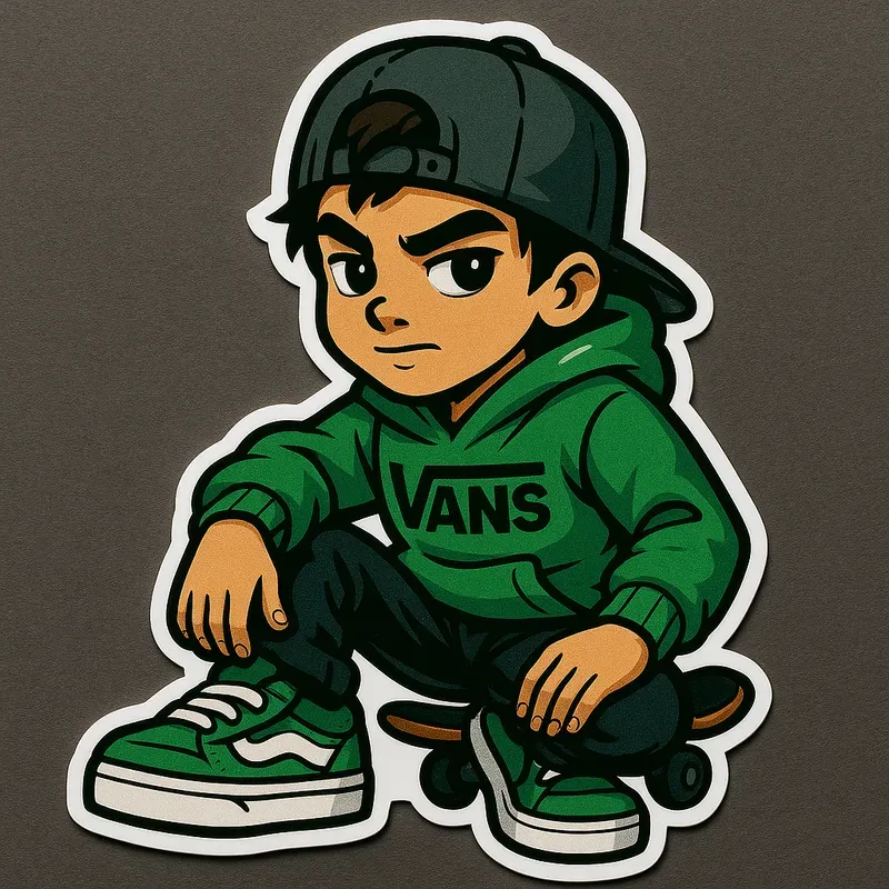 Glossy Cartoon Streetwear Stickers